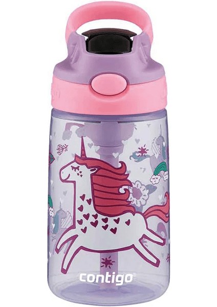 Kids Aubrey Çocuk Suluk 414 ml – Sızdırmaz, Kolay Temizlenebilir, Unicorn Desenli