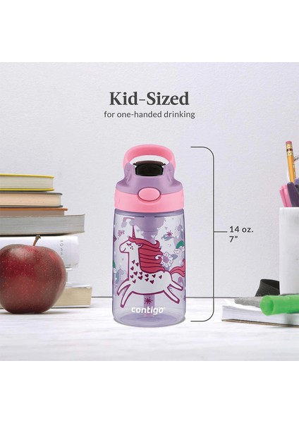 Kids Aubrey Çocuk Suluk 414 ml – Sızdırmaz, Kolay Temizlenebilir, Unicorn Desenli fiyatları