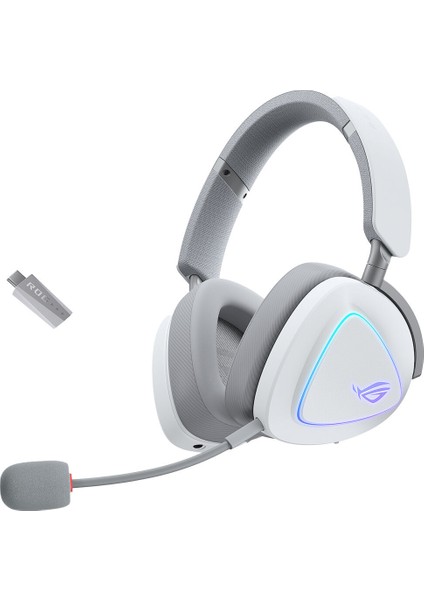 Rog Delta Iı Kablosuz Oyun Kulaklığı (50MM Titanyum Sürücüler, 10MM Süper Geniş Bant Mikrofon, 153-SAAT Pil Ömrü, Dualflow Ses, Bt, 2.4ghz, 3.5mm, Pc, Swıtch, Ps4, Ps5, Xbox Uyumlu) Beyaz