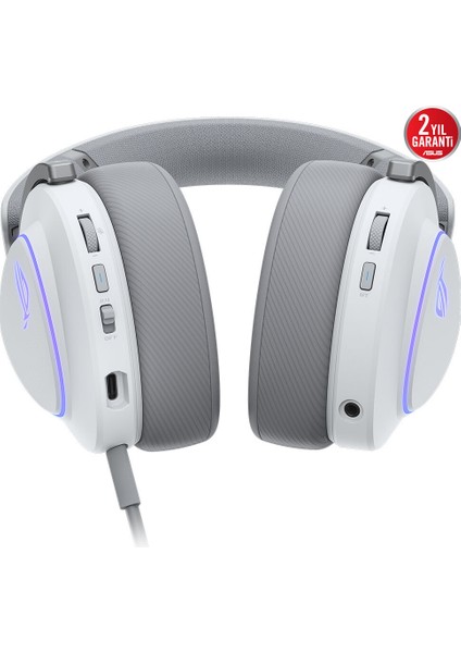 Rog Delta Iı Kablosuz Oyun Kulaklığı (50MM Titanyum Sürücüler, 10MM Süper Geniş Bant Mikrofon, 153-SAAT Pil Ömrü, Dualflow Ses, Bt, 2.4ghz, 3.5mm, Pc, Swıtch, Ps4, Ps5, Xbox Uyumlu) Beyaz