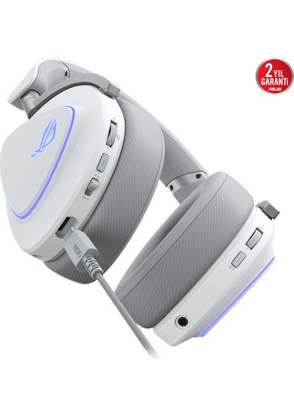 Rog Delta Iı Kablosuz Oyun Kulaklığı (50MM Titanyum Sürücüler, 10MM Süper Geniş Bant Mikrofon, 153-SAAT Pil Ömrü, Dualflow Ses, Bt, 2.4ghz, 3.5mm, Pc, Swıtch, Ps4, Ps5, Xbox Uyumlu) Beyaz