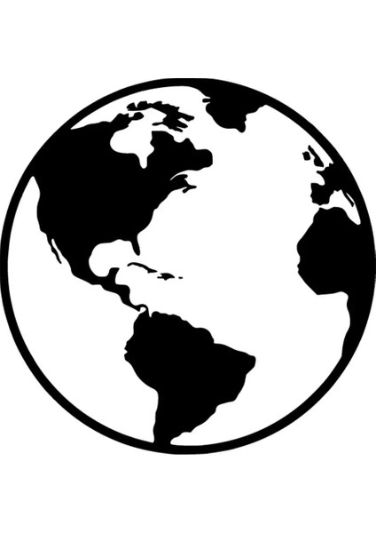 Dünya Haritası Sticker 20 x 20 cm