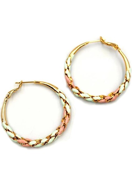 Mineli Halka Küpe - Pembe fiyatları