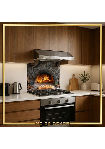 Temperli Cam Mutfak Tezgâh Arası