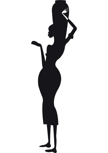 Afrikalı Kadın Sticker (Tip 8) 20 x 66 cm