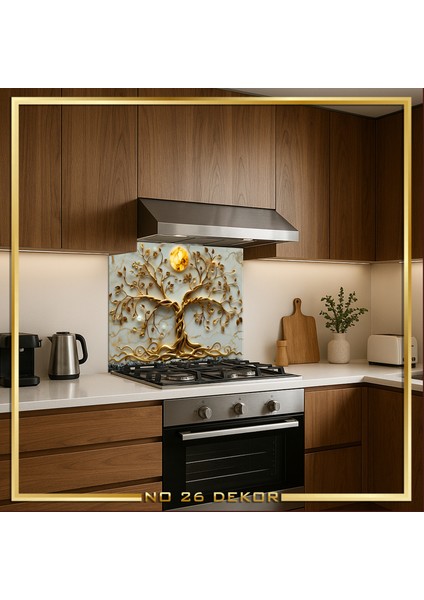 Temperli Cam Mutfak Tezgâh Arası