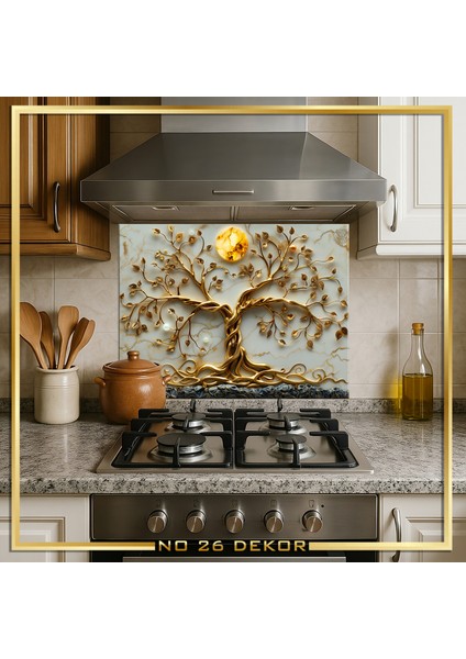 Temperli Cam Mutfak Tezgâh Arası modelleri