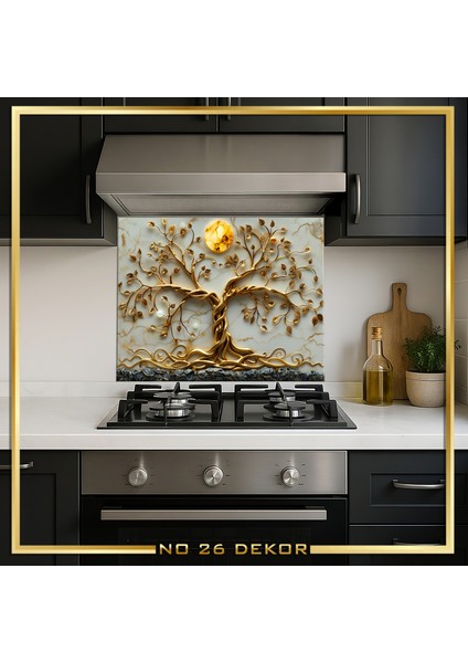 Temperli Cam Mutfak Tezgâh Arası