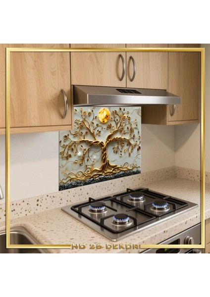 Temperli Cam Mutfak Tezgâh Arası