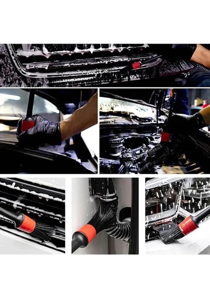 Oto Detay Fırça 5'li Kaliteli Farklı Boyutlarda 5 Adet Oto Araba Yıkama Klima Temizleme