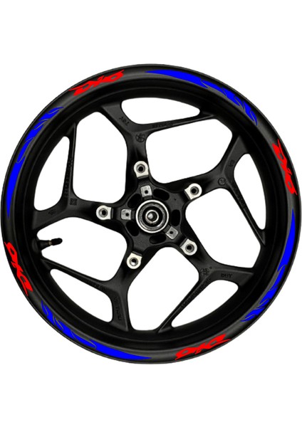 Dio Kırmızı Yazılı Mavi Reflektif Pençe Şeritli