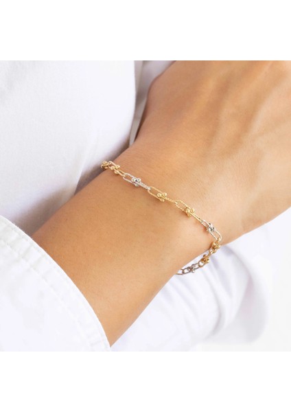 Tiff Çift Renk Altın Bileklik indirimleri