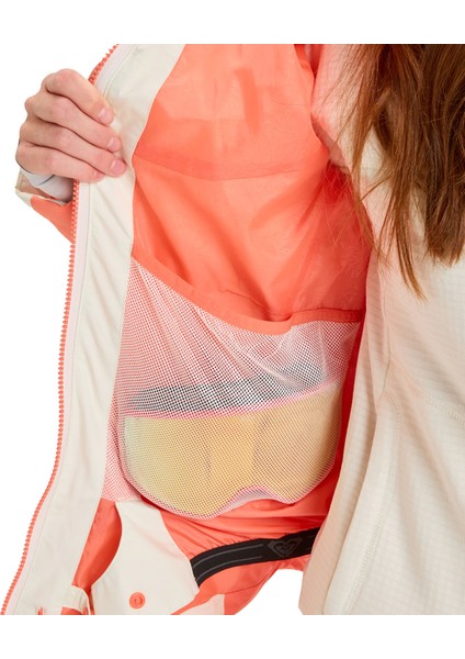 Snowdrift Jk Kadın Beyaz Snowboard Ceketi