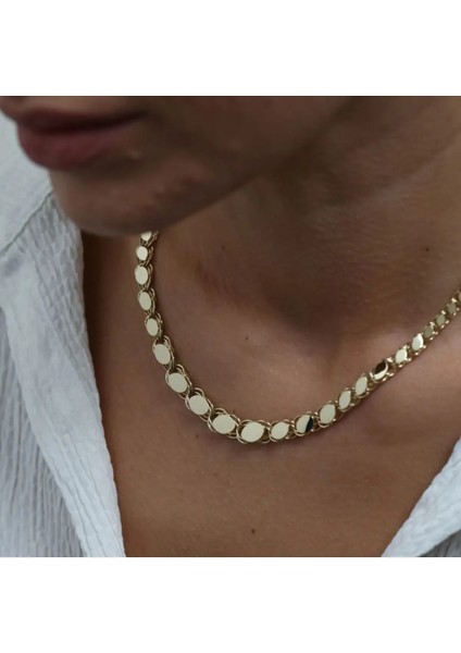 Süzme Pul Altın Zincir Kolye indirimleri