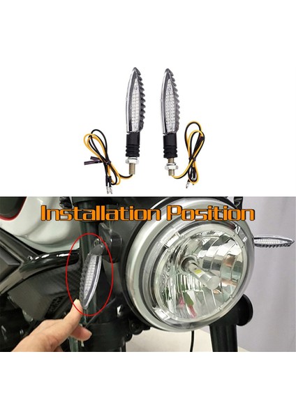 Dönüş Sinyali LED Işığı E24 Akan Su Yanıp Sönen Göstergesi (Yurt Dışından)