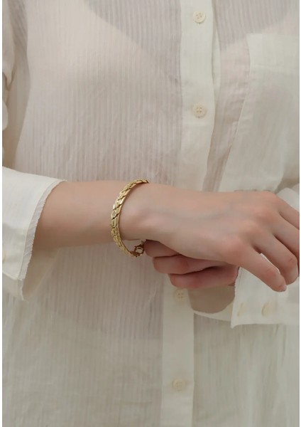 Unisex Italyan Gurmet Örgü Altın Bileklik indirimleri