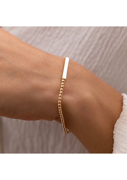 Tırnak Çakısı Unisex Altın Bileklik