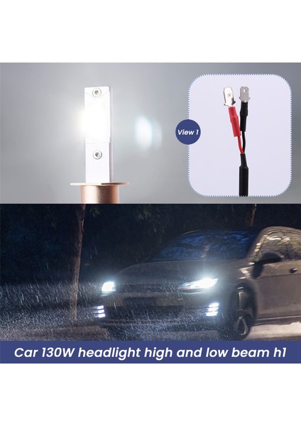 130W Araba Farı H1 Araba LED Farları Uzun ve Kısa Far H1 (Yurt Dışından) fırsatları