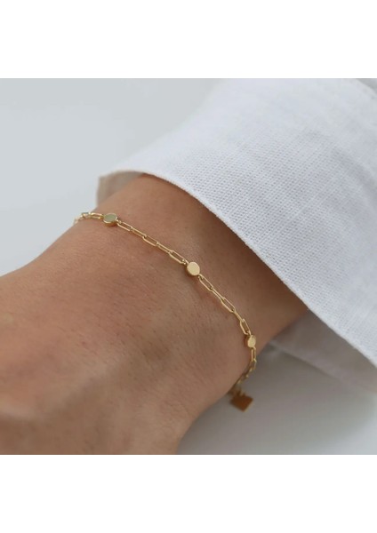 Nisera Lapis Minimal Altın Bileklik