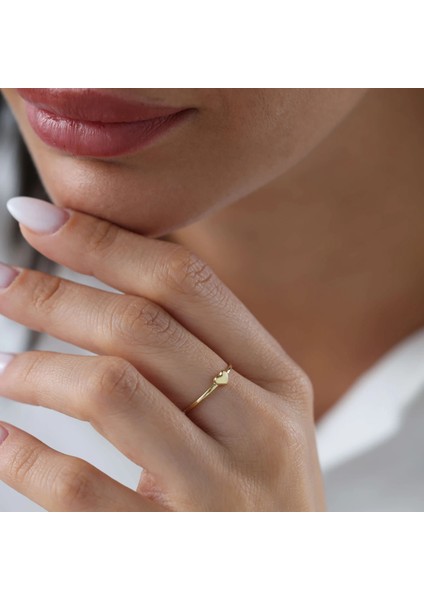 Nisera Lovely Minimal Kalp Altın Yüzük fırsatları