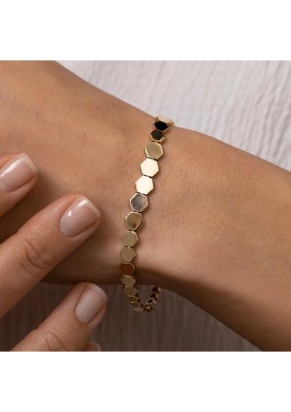 Petek Süzme Altın Bileklik