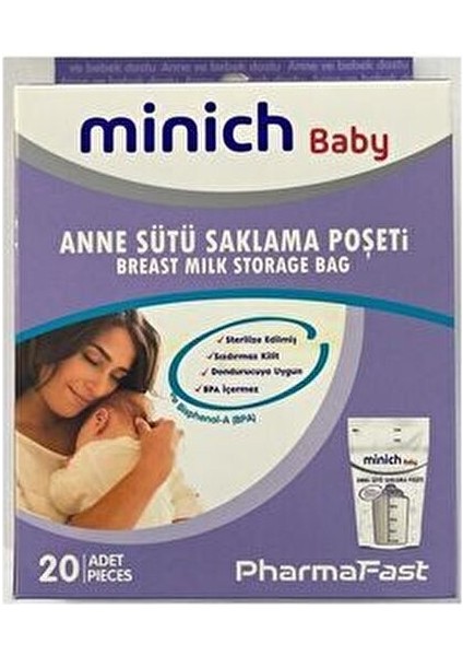 Süt Saklama Poşeti 20'li BPA İçermeyen Sızdırmaz Anne Dostu Tasarım fiyatları