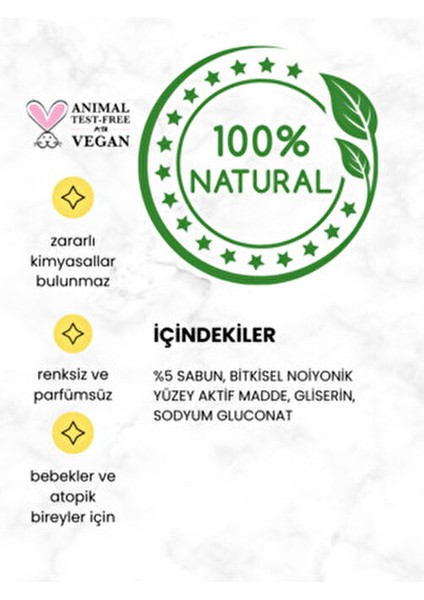 Bitkisel Biberon ve Emzik Temizleyici 500 ml Parfümsüz, Zararlı Kimyasallar İçermez modelleri