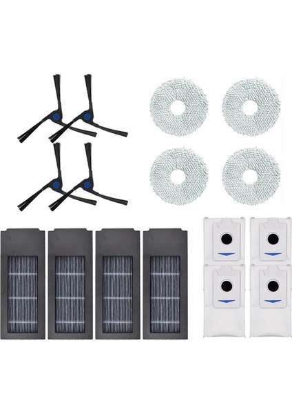 Ecovacs Deebot X2 / X2 Omnı / X2 Pro / DEX86 Yan Fırça Mop Bezi Hepa Filtre Toz Torbası Yedek Parçalar Aksesuarları (Yurt Dışından)