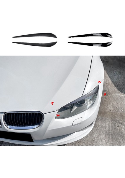 E92 E93 10-12 Için Karbon Fiber Far Kaş Stickerı Döşemesi (Yurt Dışından) indirimleri