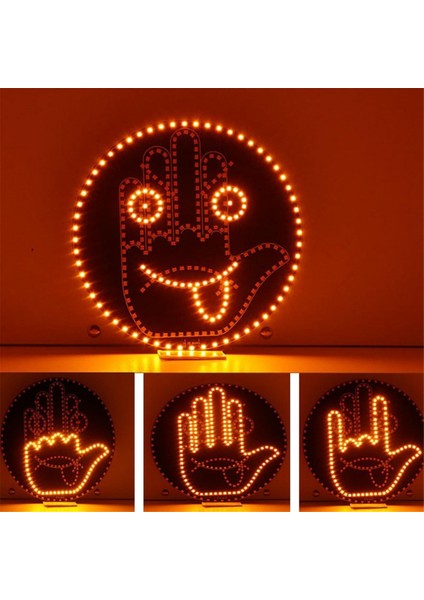 4 Emoji ve 4 Hareket Parmak Titreşimli Araba El Lambası Uzaktan Kumandalı (Yurt Dışından) fırsatları