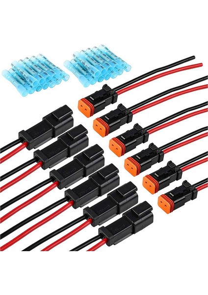 6 Çift Dt 2 Pin Pigtail Kiti Erkek Dişi Konnektör Adaptörü (Yurt Dışından) fiyatları