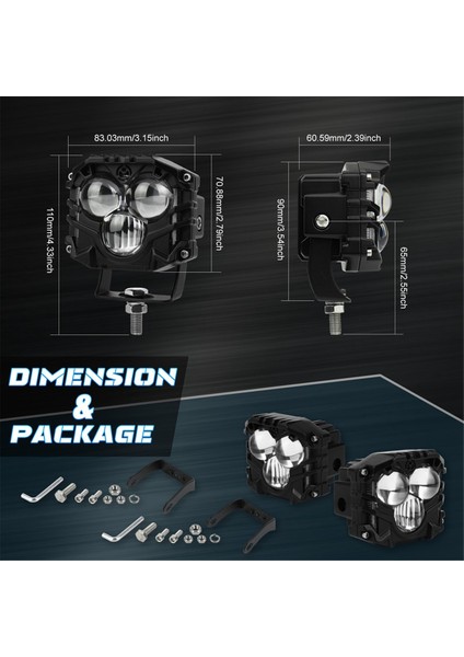 3 Inç LED Pod Işıkları Arazi Işık Podları (Yurt Dışından)