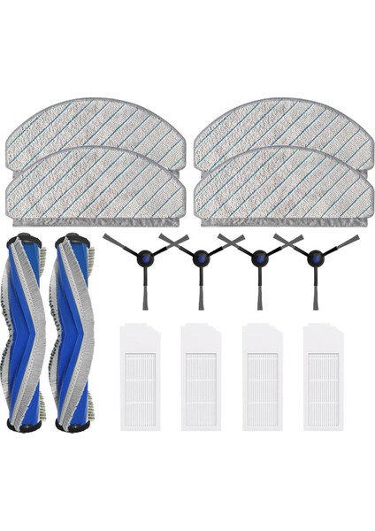 Ecovacs Deebot N20 / N20 Plus / N20 Pro Plus Yedek Parçalar Aksesuarları Ana Yan Fırça Hepa Filtre Mop Bezi (Yurt Dışından)