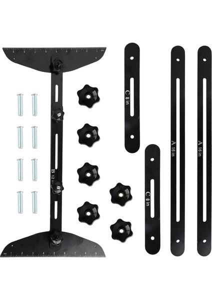 Merdiven Treads Gauge Şablon Aracı, Merdiven Ölçüm Cetveli Seti, Merdivenler, Yükselişler, Raf ve Kesme Alçıpan Için Raf Düzeni Aracı (Yurt Dışından) modelleri