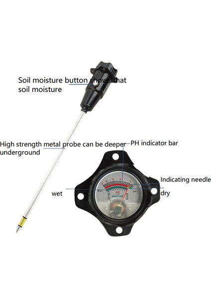 Uzun Prob Derin Toprak Ph Nem Metre 2 In-1 In-1 Tester Profesyonel Test Higometresi Büyük Pot Bitkileri Bahçe Çiftçiliği (Yurt Dışından) fırsatları