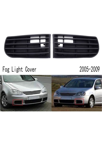 Araba Ön Tampon Sis Izgarası Deliksiz Izgara Vw Golf Için Sis Işık Kapağı 5 Mk5 2005-2009 (Yurt Dışından) fırsatları