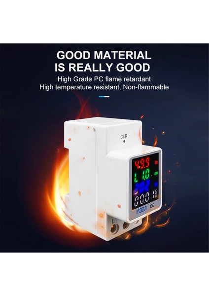 Tomzn 4ın1 Ac 200-240V 100A Voltaj Akım Kwh Elektrik Enerji Monitör Ölçer Volt Amp Voltmetre Ammetre Wattmetre Dın Ray (Yurt Dışından)