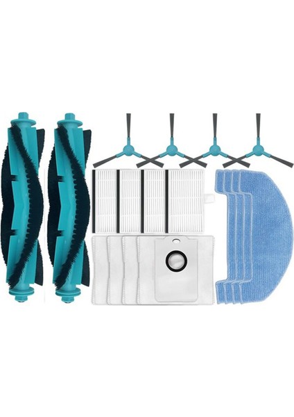 Conga 2499 Için Ultra Ev Gelişmiş Titanyum/atvel Smartgyro R80 Temel Ana Yan Fırça Filtre Mop Bez Tuz Çantası (Yurt Dışından)