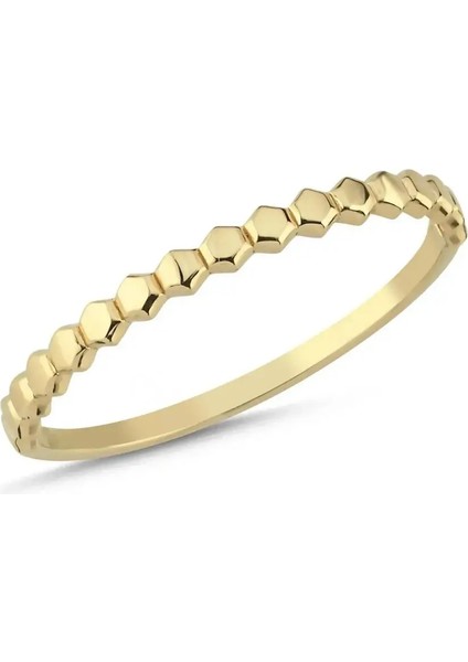 Nisera Halo Petek Altın Yüzük