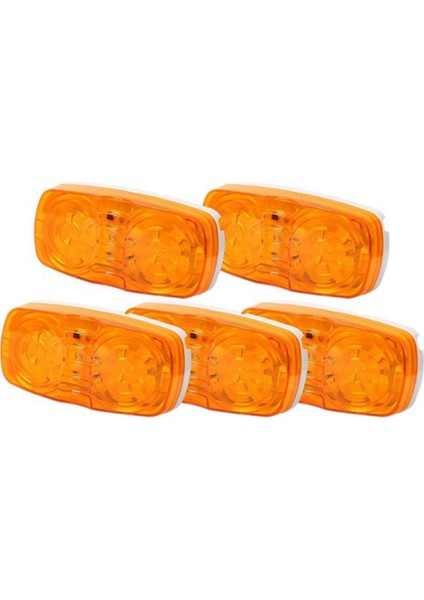 5 Pc LED Kamp Dış Işıklar Rv Römork Işaretçisi Işıkları Çift Bullseye Yan Çamurluk Işıkları 10 Diyot Işıkları (Yurt Dışından)