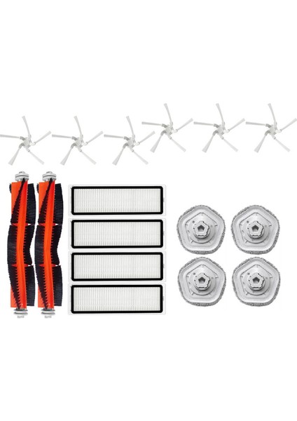 Dreame Bot W10 / W10 Pro Yedek Parçalar Ana Fırça Yan Fırçası Yıkanabilir Hepa Filtre Mop Bezi Yedek Aksesuarlar (Yurt Dışından) modelleri