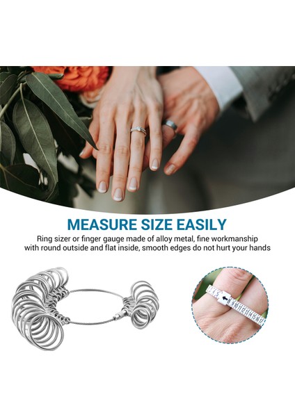 0-13 Yüzük Sizer Ölçüm Aracı Seti Metal Yüzük (Yurt Dışından) indirimleri