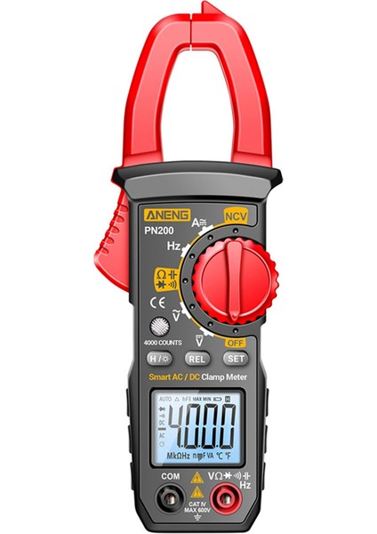 Aneng PN200 Dijital Kelepçe Ölçer Dc/ac 600A Mevcut 4000 Sayım Multimetre Ampermetre Test Car Hz Kapasitans Ncv Ohm Testi (Yurt Dışından) fırsatları