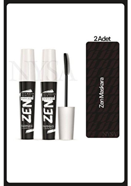 Zen Maskara 2 Adet Büyük Boy Siyah Hacim Verici ve Uzatma Etkili fiyatları