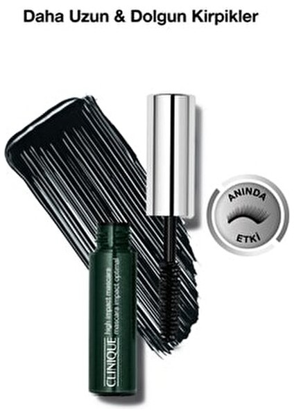 High Impact Maskara Siyah Büyük Boy 12 Saat Kalıcı Hacim Suya Dayanıklı Değil