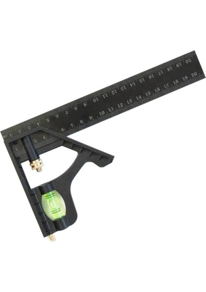 200MM Çok Fonksiyonlu Kombine Kare Cetvel Hareketli 45 Derecelik Sağ Açılı Koltuk Değneği Ölçüm Aracı (Yurt Dışından)