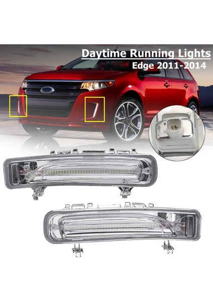 1 Çift Ön LED Sis Ford Için Gündüz Koşu Lambası 2011-2014 (Yurt Dışından) fırsatları