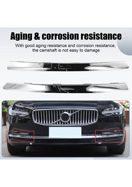 32227399 32227340 Volvo S90 V90 2021-23 Ön Tampon Krom Dekoratif Şerit Sis Lamba Çerçevesi Alt Dekoratif Şerit (Yurt Dışından) fırsatları