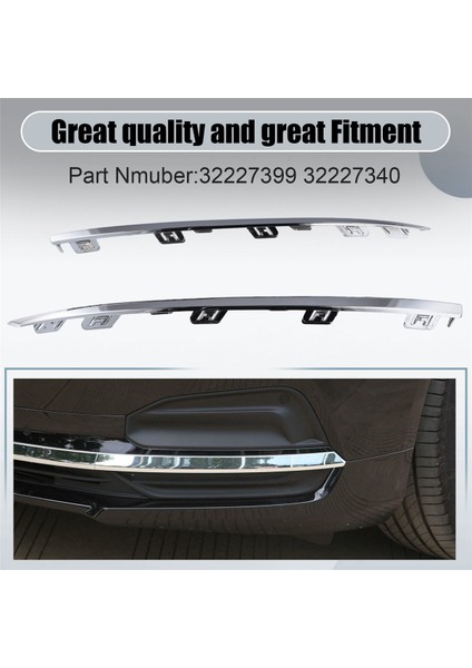 32227399 32227340 Volvo S90 V90 2021-23 Ön Tampon Krom Dekoratif Şerit Sis Lamba Çerçevesi Alt Dekoratif Şerit (Yurt Dışından) indirimleri