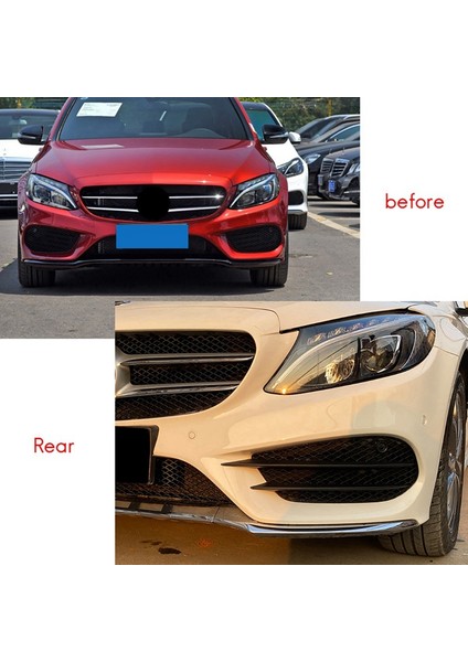 Mercedes-Benz W205 C-Serisi Için C180 C200 C260 2015-2018 Set L+R Ön Tampon Sis Lambası Izgara Izgara Ekle Yüz Çubuğu Kapağı (Yurt Dışından) indirimleri